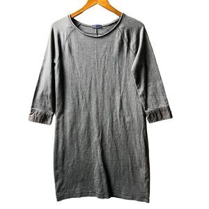 Gap T-Shirt Dress Womens Medium Grey Raglan Sleeve Crew Neck Pullover